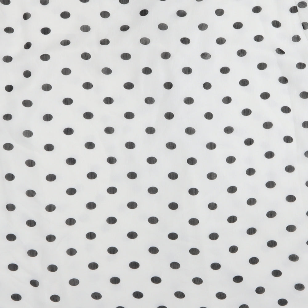 Evans Womens White Polka Dot  Basic Blouse Size 28