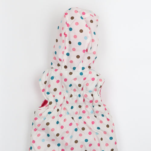 TU Girls White Polka Dot  Gilet Coat Size 0-3 Months