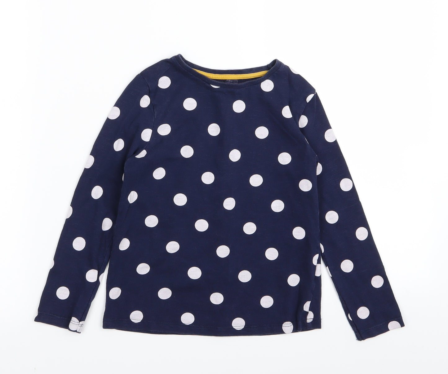 F&F Girls Blue Polka Dot  Basic T-Shirt Size 5-6 Years