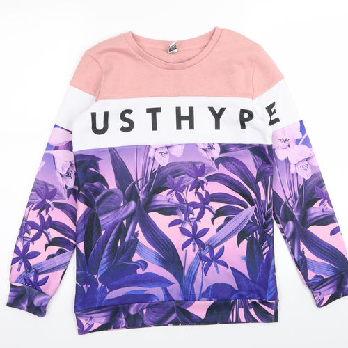 Hype Girls Multicoloured Floral  Pullover Jumper Size 11-12 Years