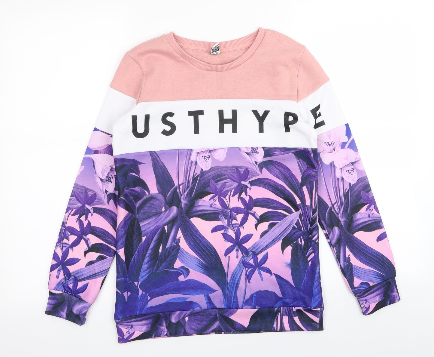 Hype Girls Multicoloured Floral  Pullover Jumper Size 11-12 Years
