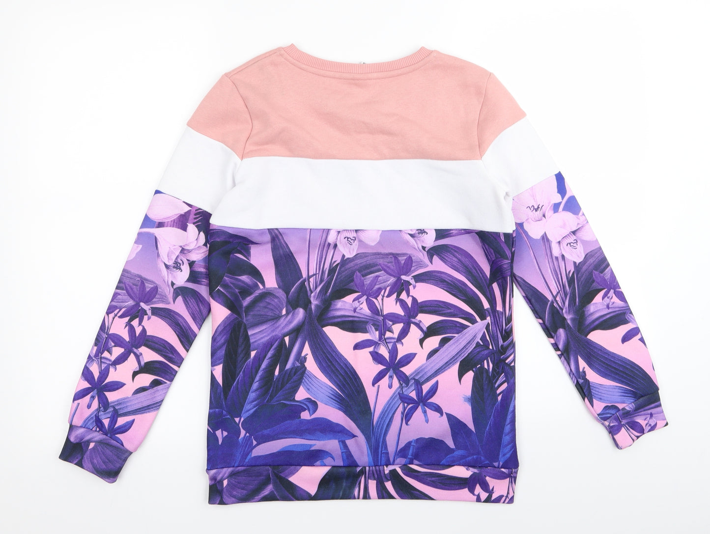 Hype Girls Multicoloured Floral  Pullover Jumper Size 11-12 Years