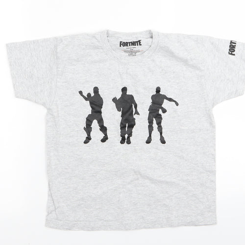 fortnight Boys Grey   Basic T-Shirt Size XS