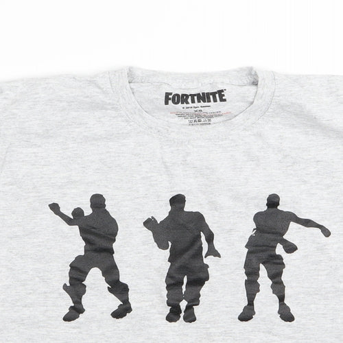 fortnight Boys Grey   Basic T-Shirt Size XS