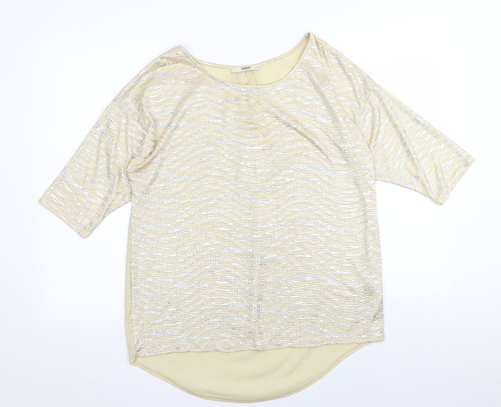 Oasis Womens Gold   Basic T-Shirt Size S