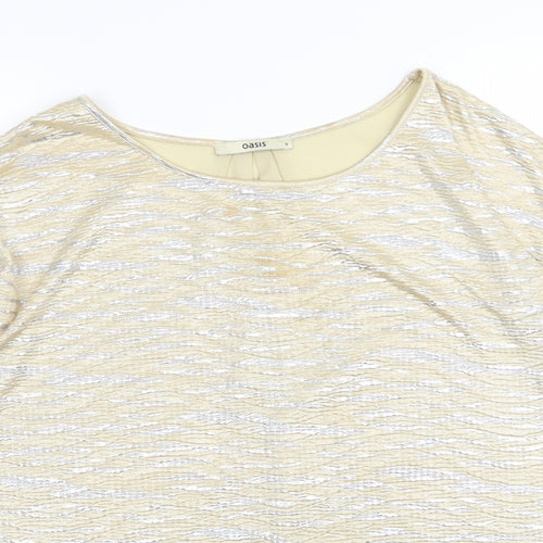 Oasis Womens Gold   Basic T-Shirt Size S