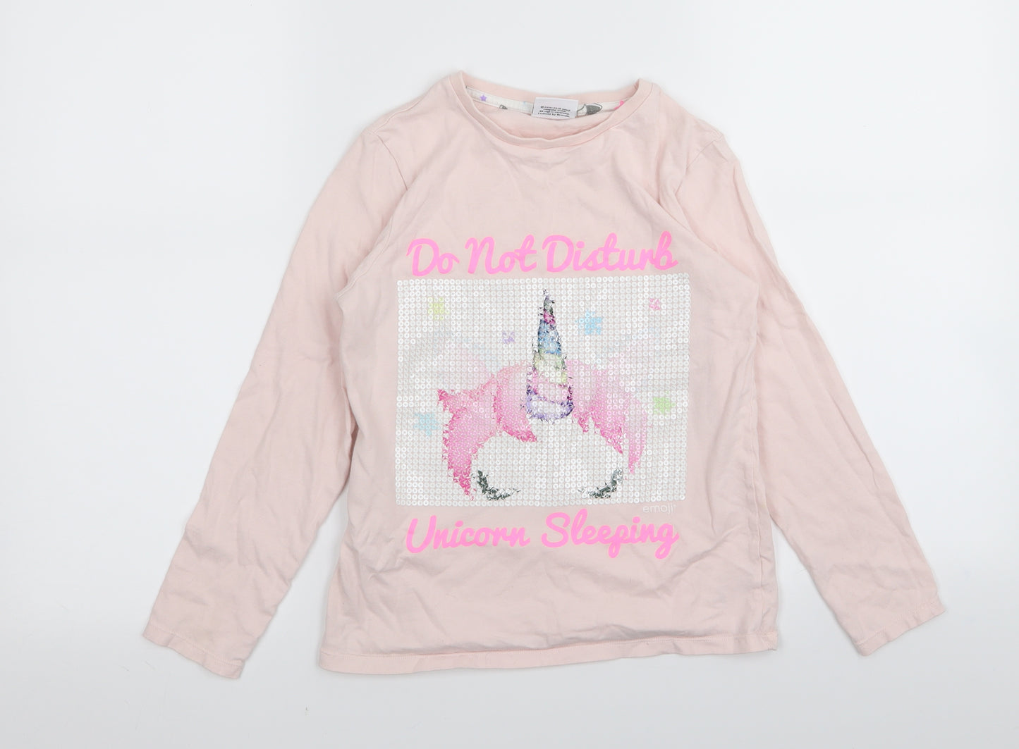 Asda George Girls Pink Solid  Top Pyjama Top Size 9-10 Years