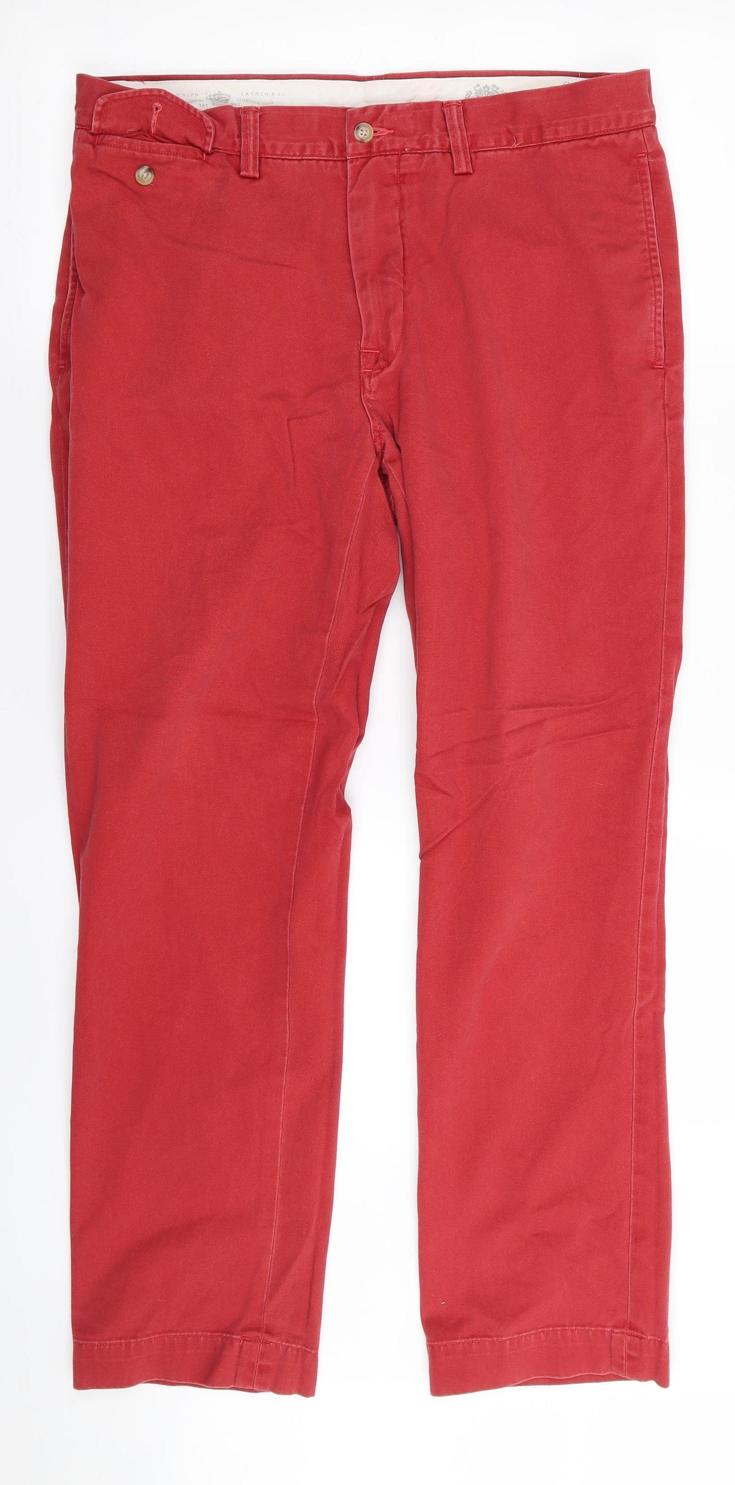 Polo Ralph Lauren Mens Red   Chino Trousers Size 33 L30 in