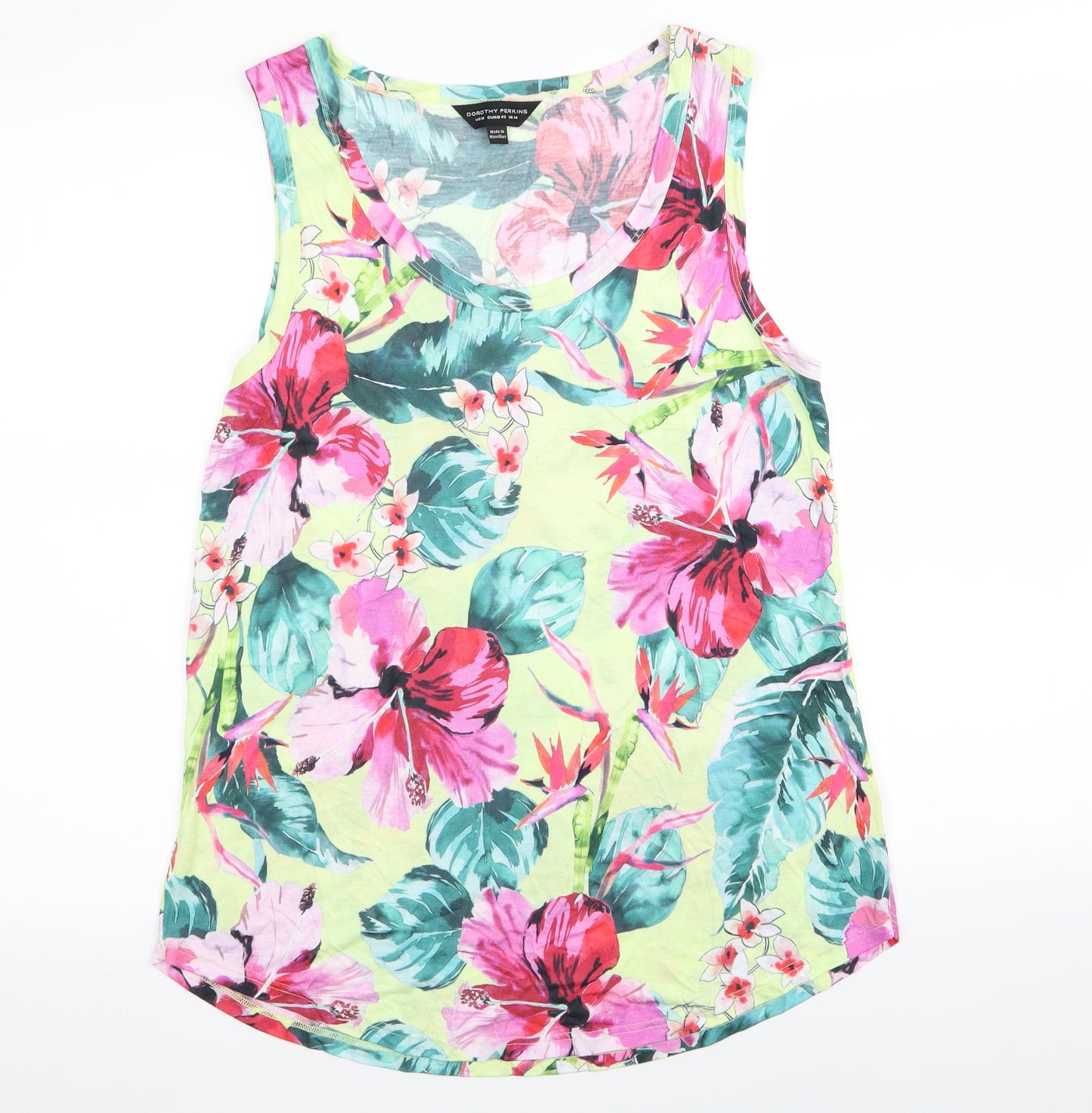 Dorothy Perkins Womens Multicoloured Floral  Basic Tank Size 14