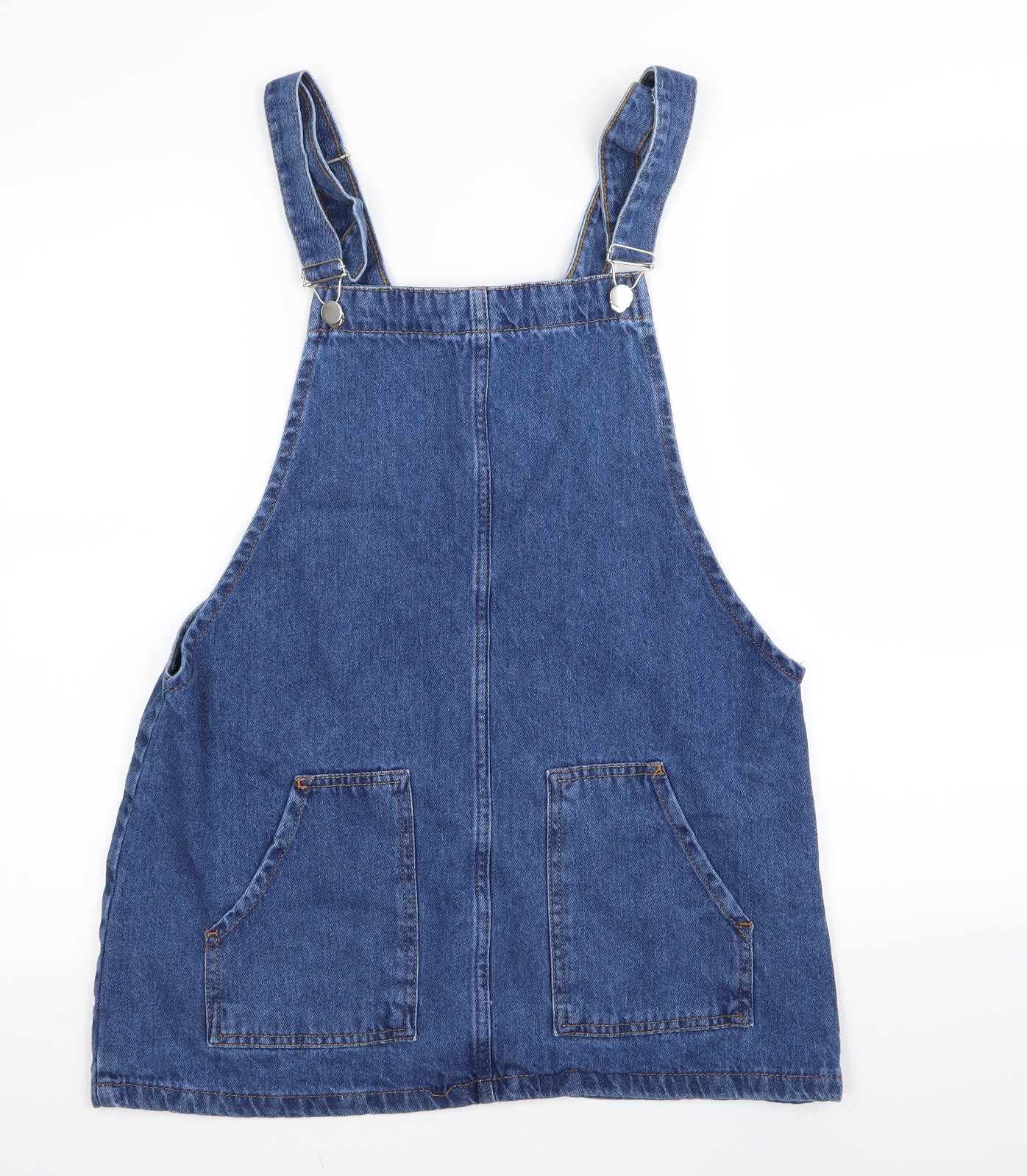 Boohoo Womens Blue   Pinafore/Dungaree Dress  Size 12