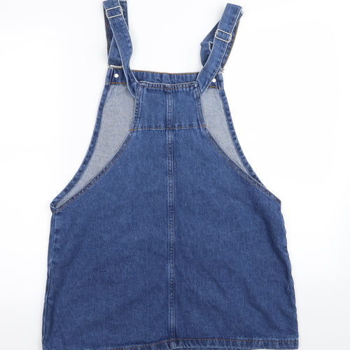 Boohoo Womens Blue   Pinafore/Dungaree Dress  Size 12