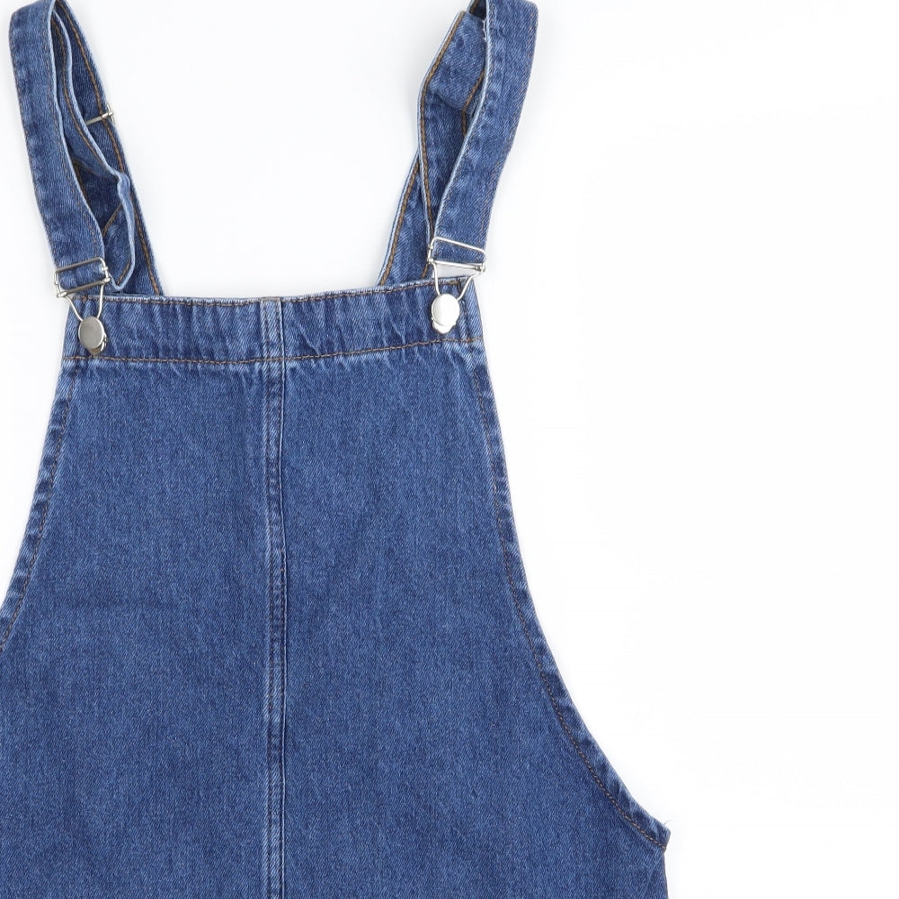 Boohoo Womens Blue   Pinafore/Dungaree Dress  Size 12