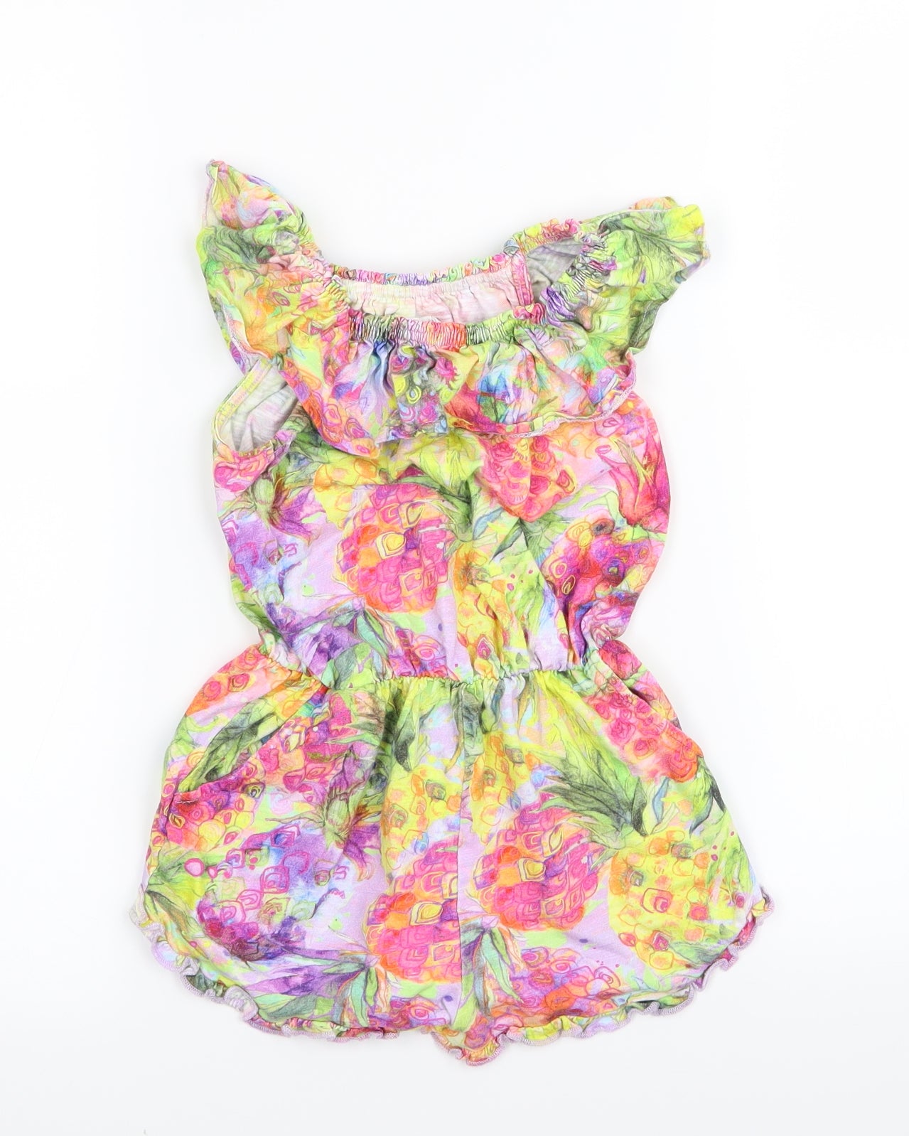 NEXT Girls Multicoloured Floral  Playsuit One-Piece Size 5 Years