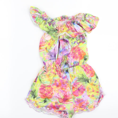 NEXT Girls Multicoloured Floral  Playsuit One-Piece Size 5 Years