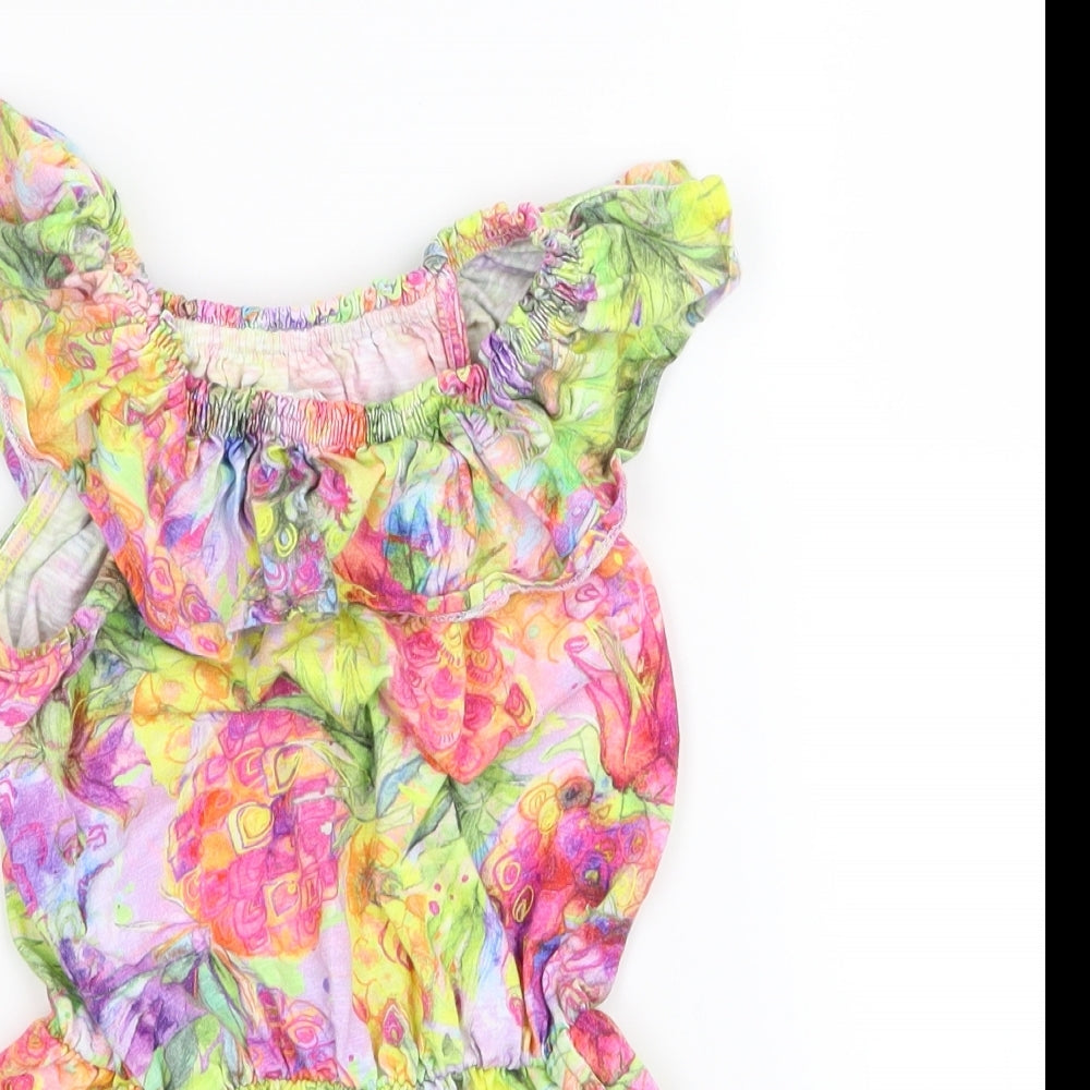NEXT Girls Multicoloured Floral  Playsuit One-Piece Size 5 Years