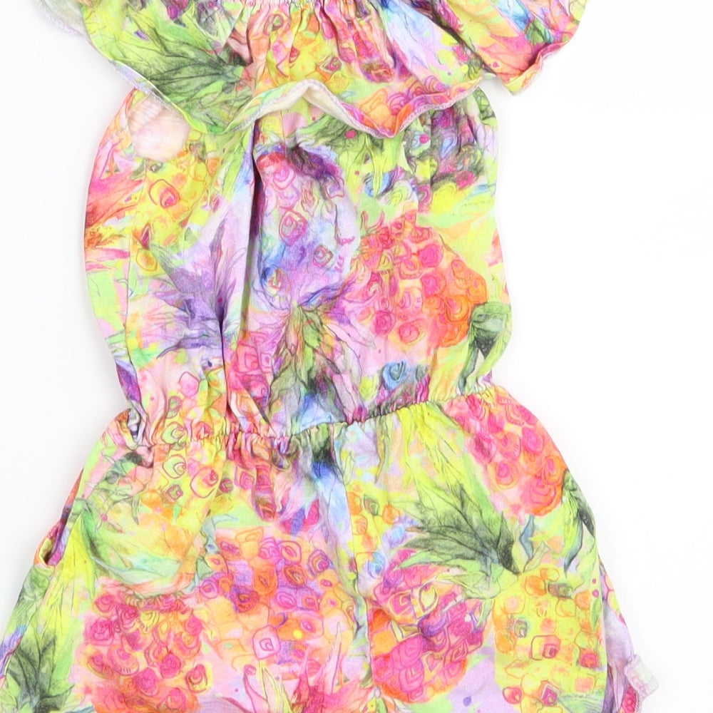 NEXT Girls Multicoloured Floral  Playsuit One-Piece Size 5 Years