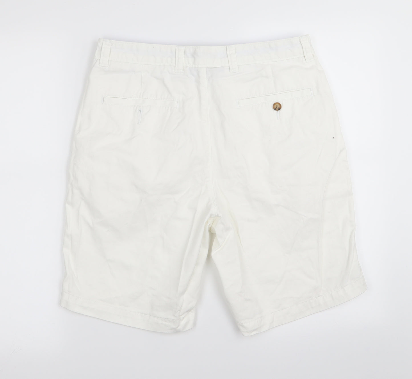 Club Room Mens White   Chino Shorts Size 32 in