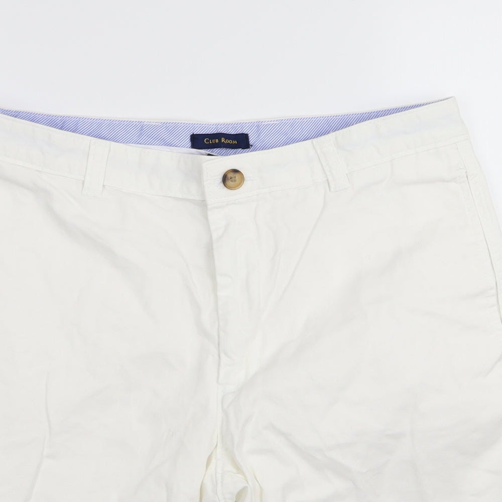 Club Room Mens White   Chino Shorts Size 32 in