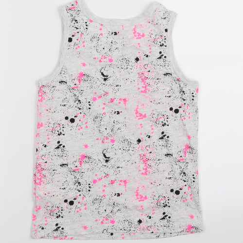 Primark Girls Grey   Basic Tank Size 7-8 Years