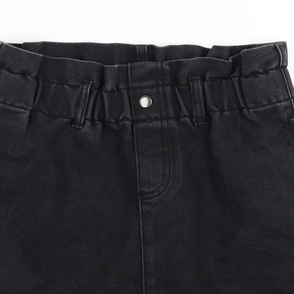 Noisy may Womens Black  Denim Mini Skirt Size M
