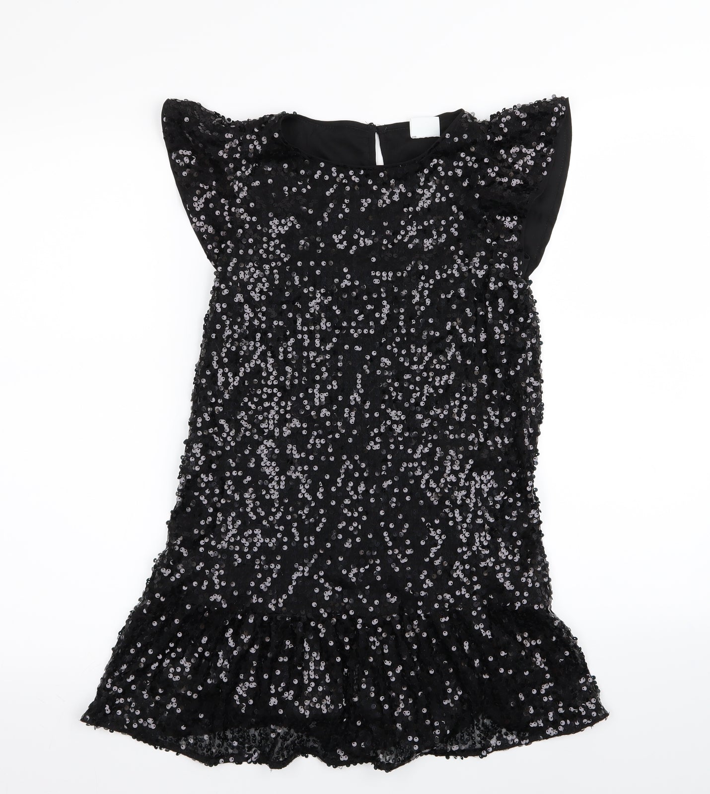 F&F Girls Black   A-Line  Size 9-10 Years  - Sequins all over