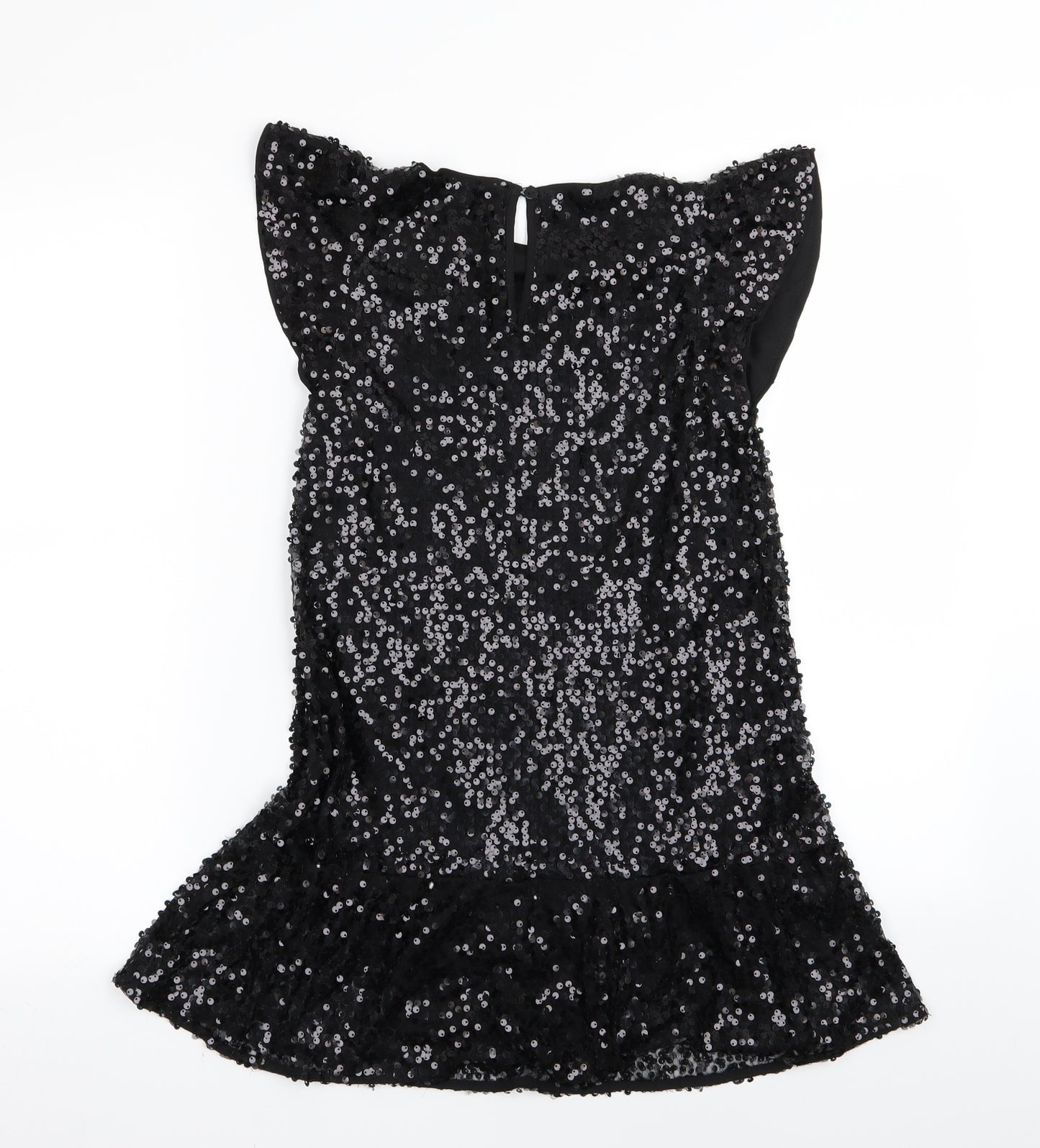 F&F Girls Black   A-Line  Size 9-10 Years  - Sequins all over