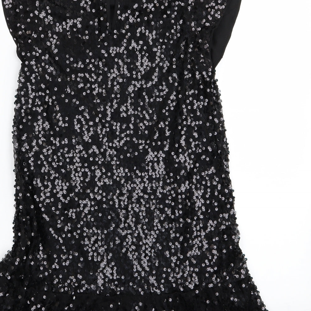 F&F Girls Black   A-Line  Size 9-10 Years  - Sequins all over