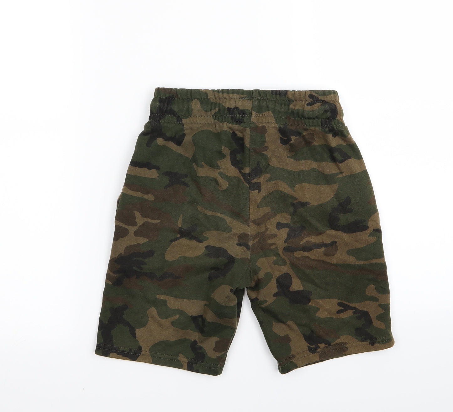 Primark Boys Green Camouflage  Sweat Shorts Size 9-10 Years