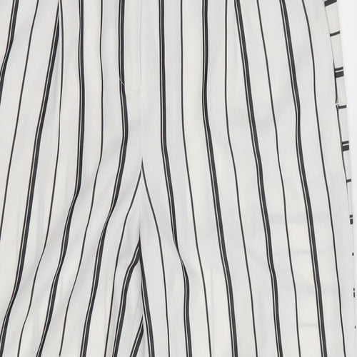 F&F Womens White Striped  Trousers  Size 10 L25 in