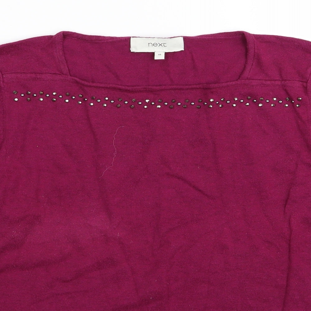 NEXT Womens Purple   Basic T-Shirt Size 10