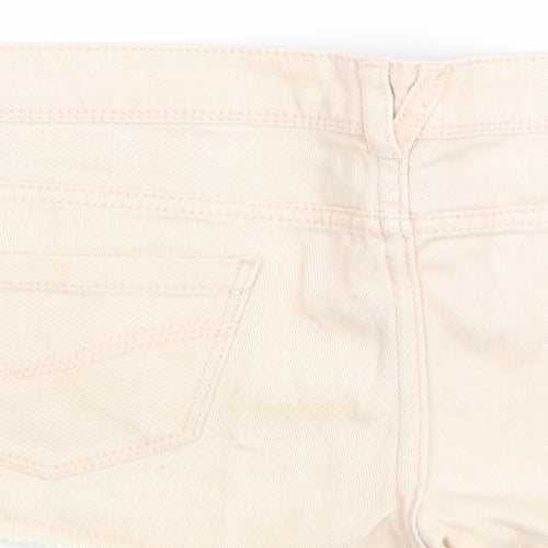 denim and co Womens Pink  Denim Hot Pants Shorts Size 8