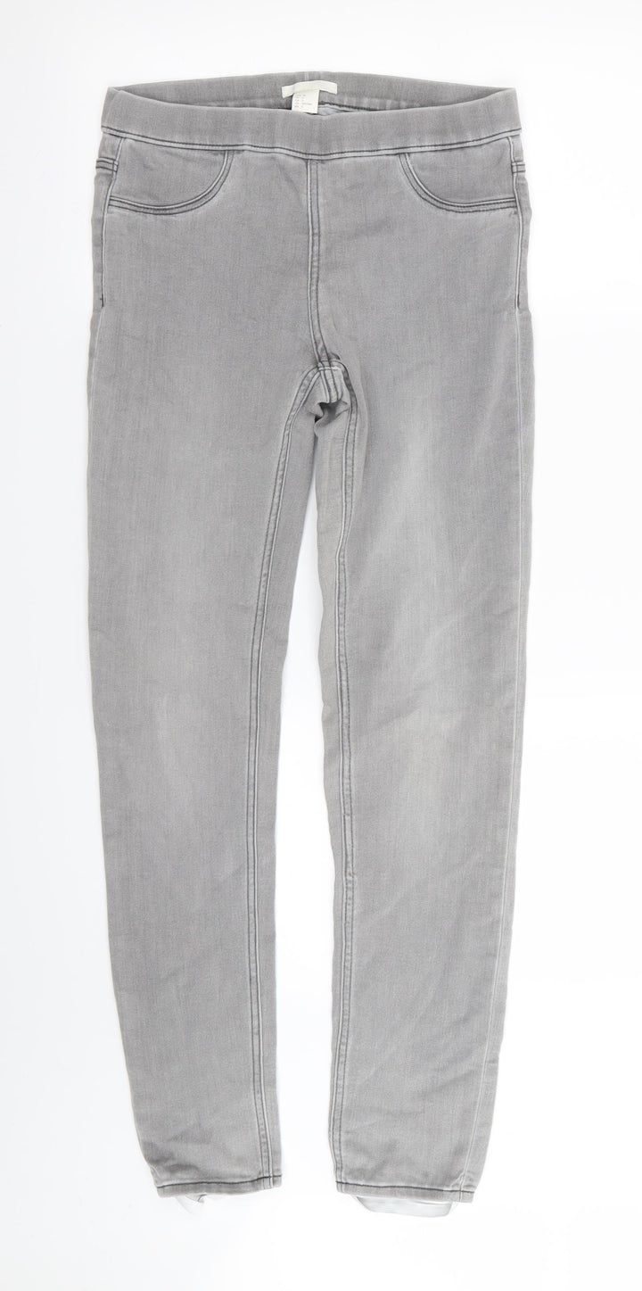 H&M Womens Green Jegging Leggings L29 in - Stretch waistband