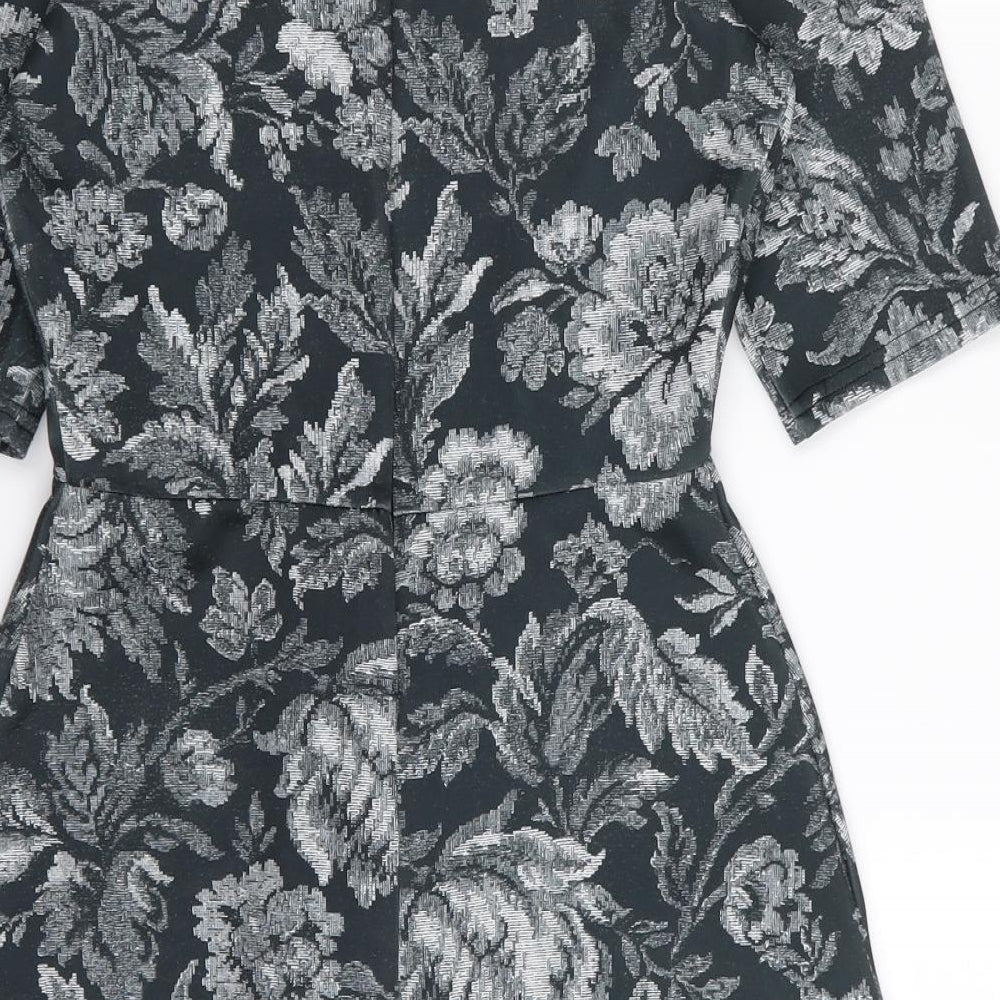 Warehouse Womens Green Floral  Fit & Flare  Size 8