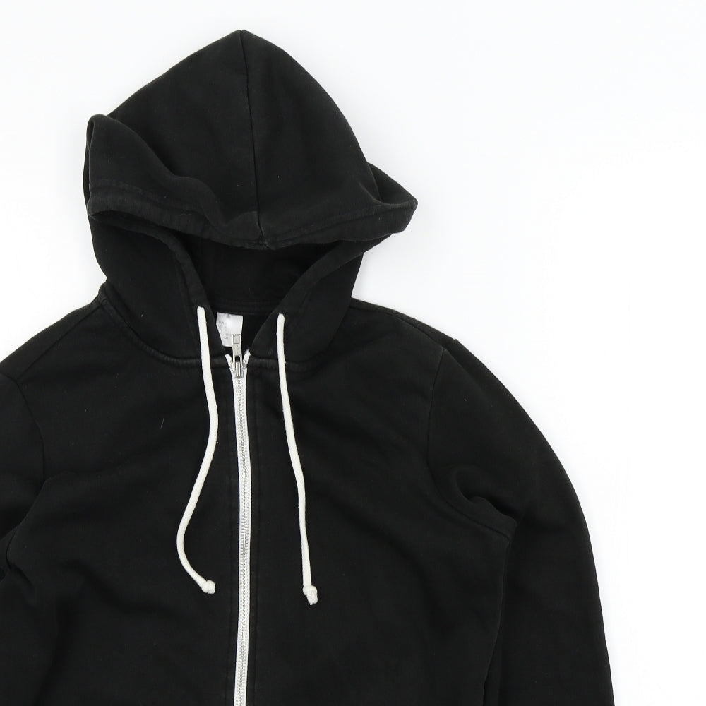 H&M Womens Black Colourblock  Full Zip Hoodie Size S