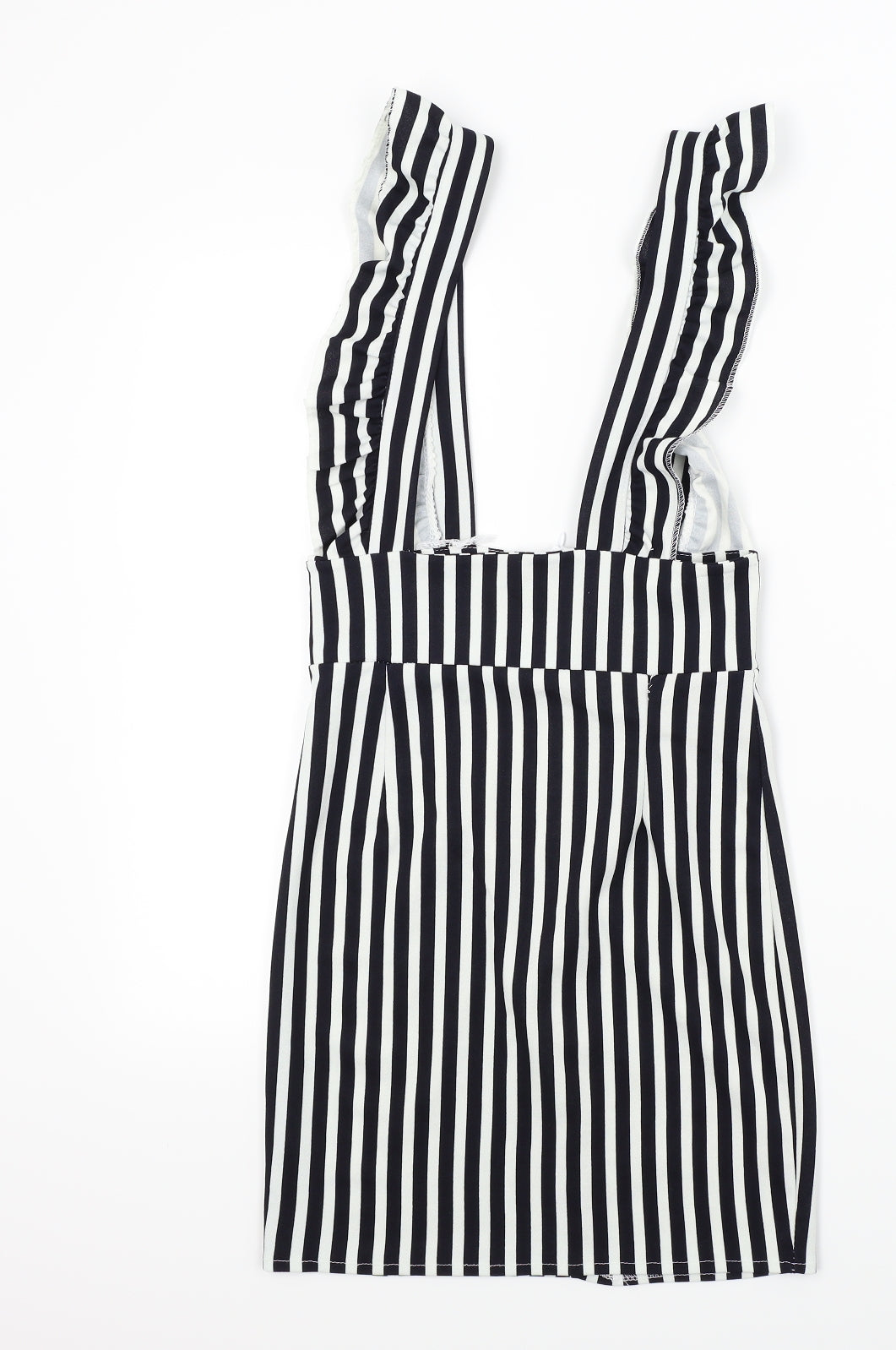 Preworn Womens Blue Striped  A-Line  Size S  - Frill Detail