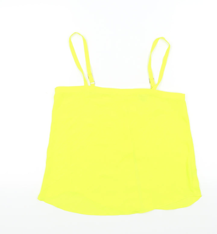River Island Womens Yellow Colourblock  Basic T-Shirt Size 8