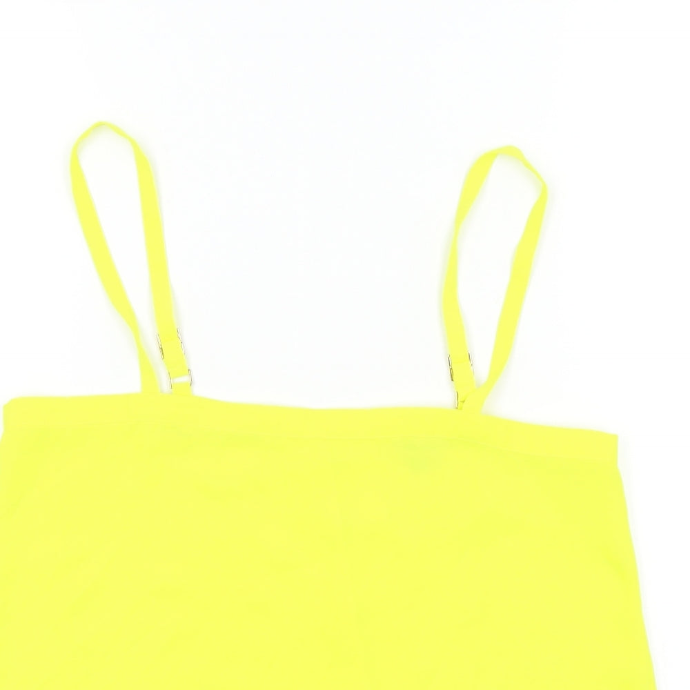 River Island Womens Yellow Colourblock  Basic T-Shirt Size 8