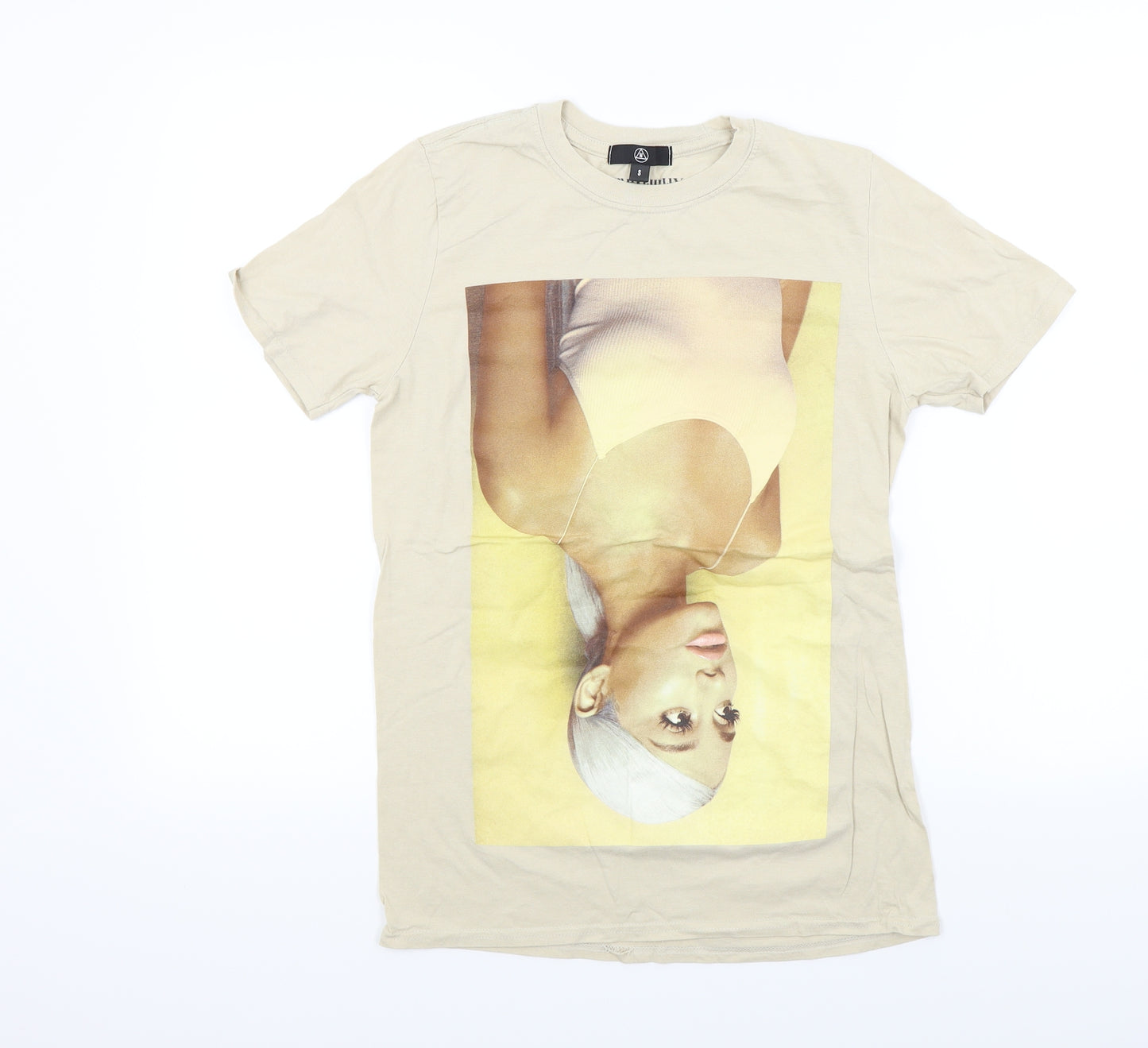 Missguided Womens Beige   Basic T-Shirt Size S  - Ariana Grande Sweetener