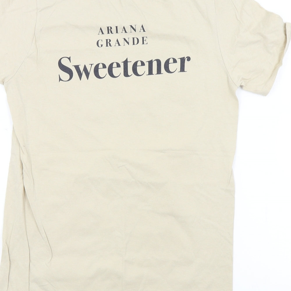 Missguided Womens Beige   Basic T-Shirt Size S  - Ariana Grande Sweetener