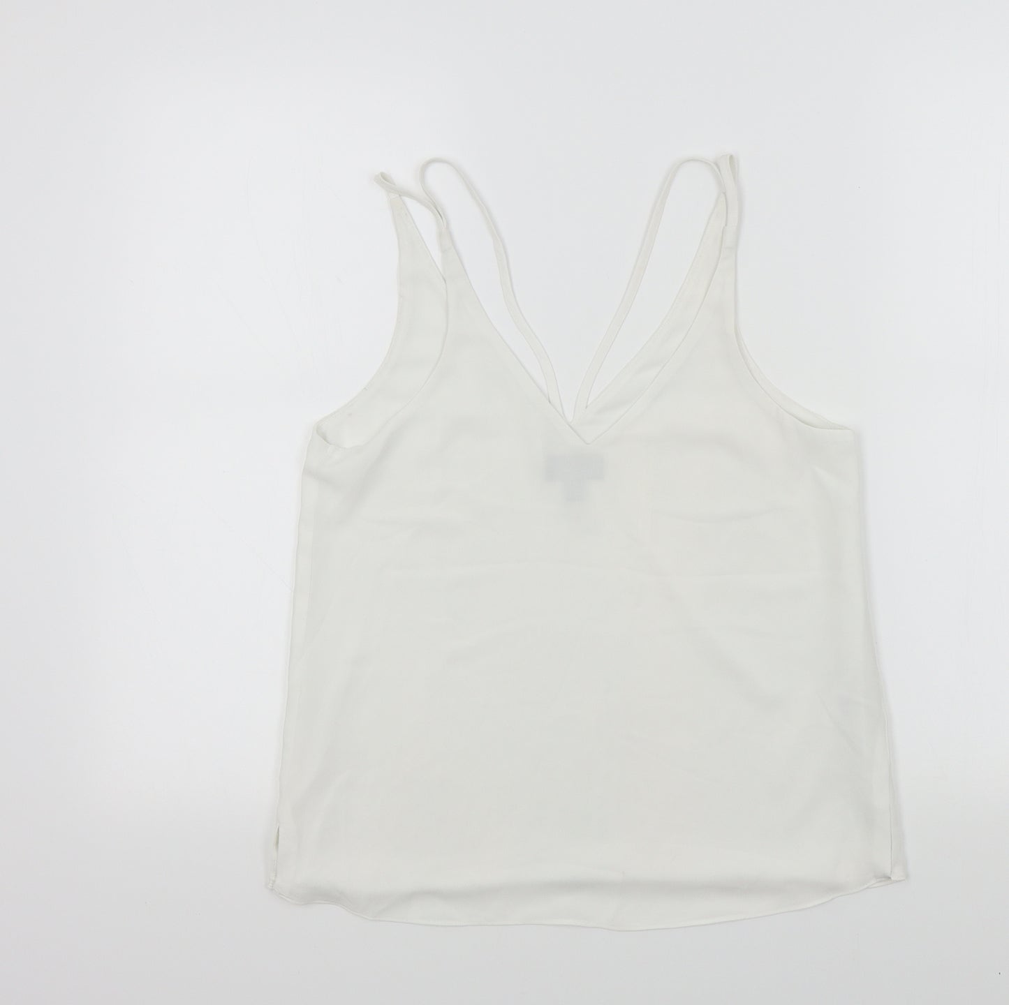 Topshop Womens White Colourblock  Basic Polo Size 8