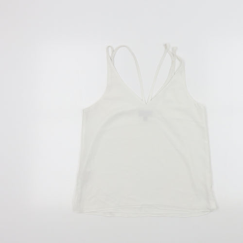 Topshop Womens White Colourblock  Basic Polo Size 8