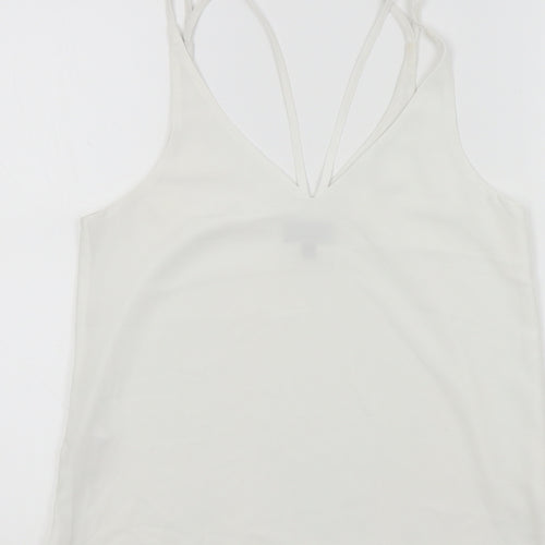 Topshop Womens White Colourblock  Basic Polo Size 8