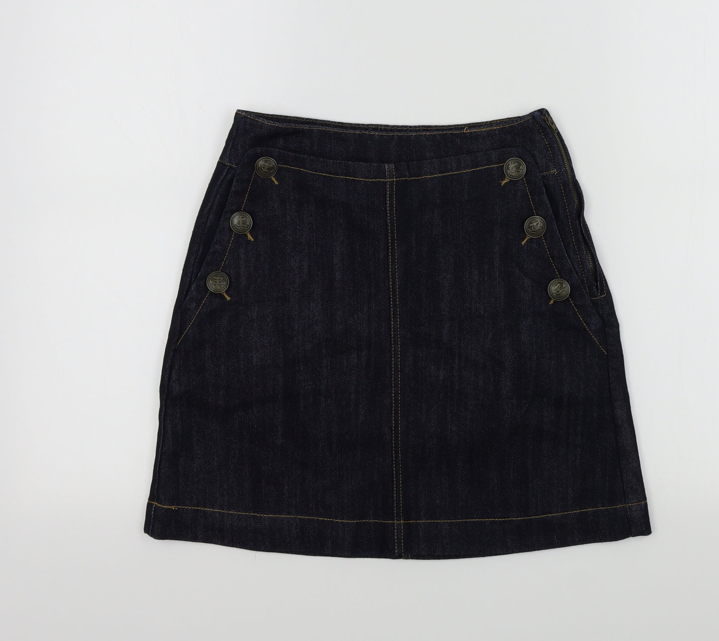 SOFT GREY Womens Blue   A-Line Skirt Size 6
