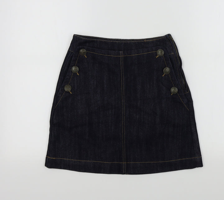SOFT GREY Womens Blue   A-Line Skirt Size 6