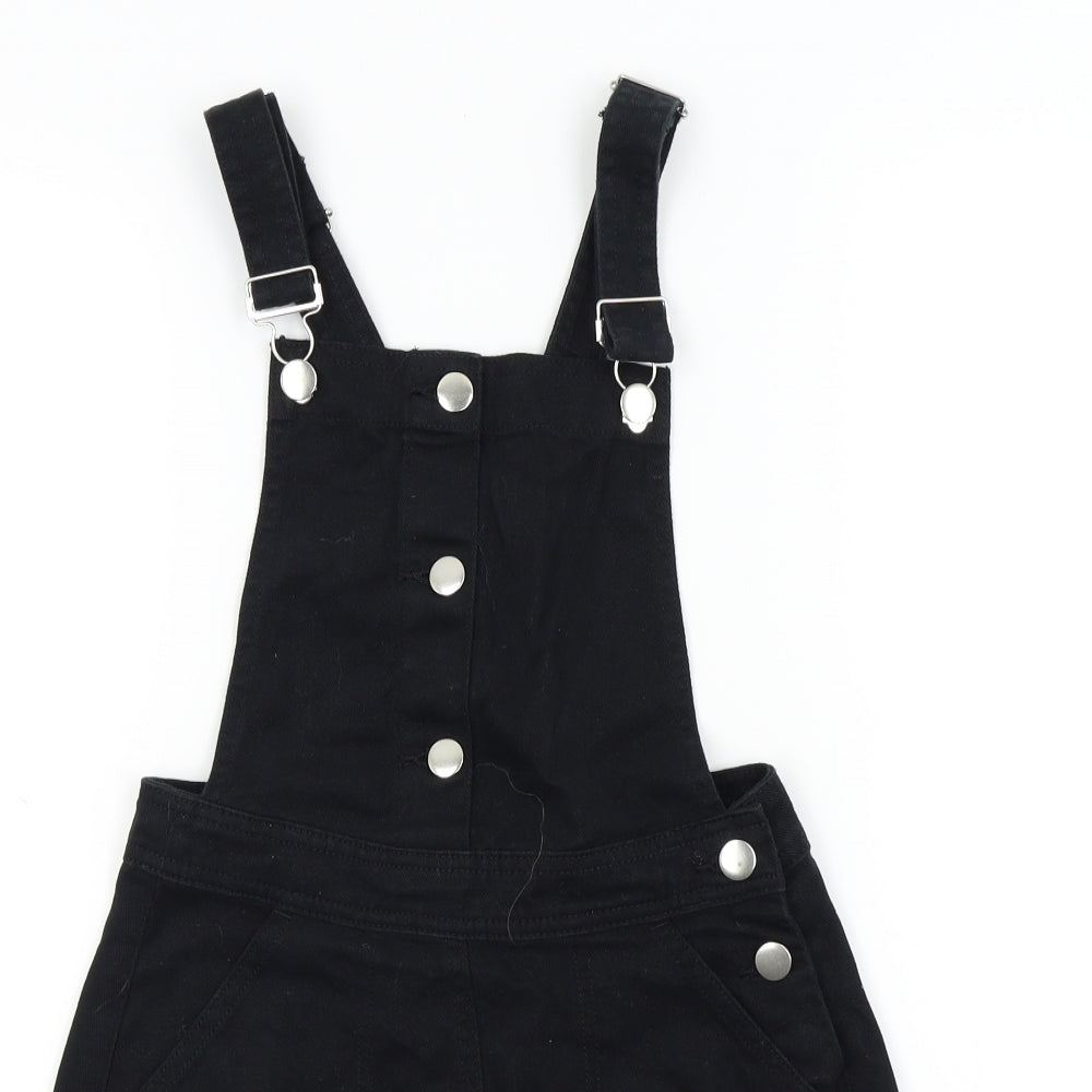 H&M Womens Black Colourblock  Pinafore/Dungaree Dress  Size 38