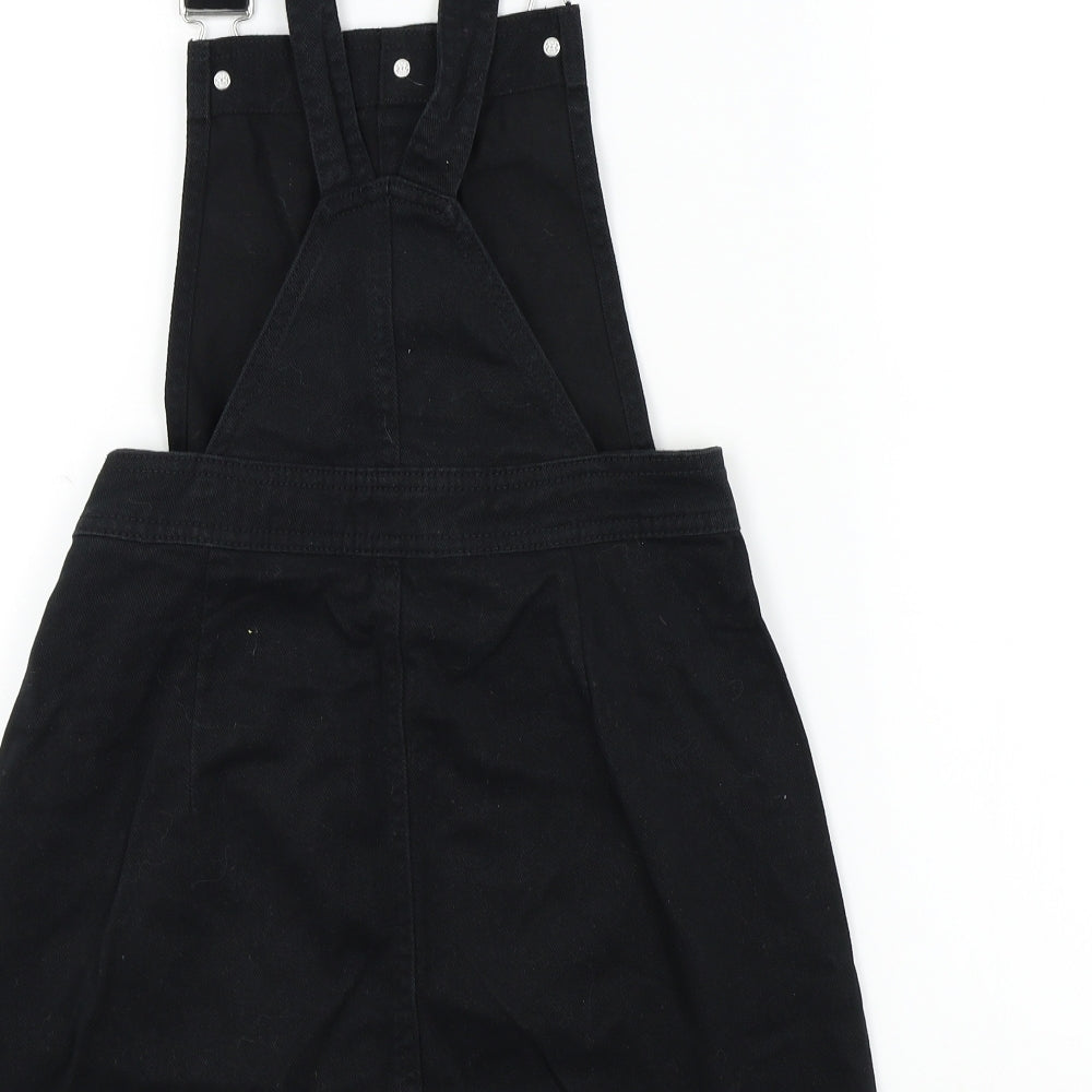 H&M Womens Black Colourblock  Pinafore/Dungaree Dress  Size 38