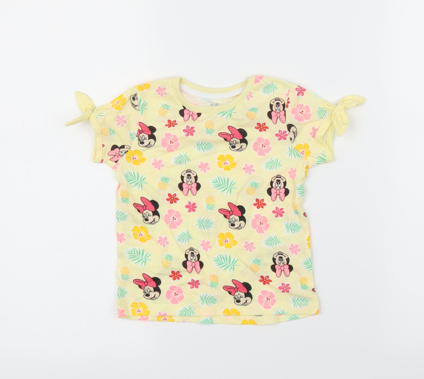 Primark Girls Yellow   Basic T-Shirt Size 18-24 Months  - Disney