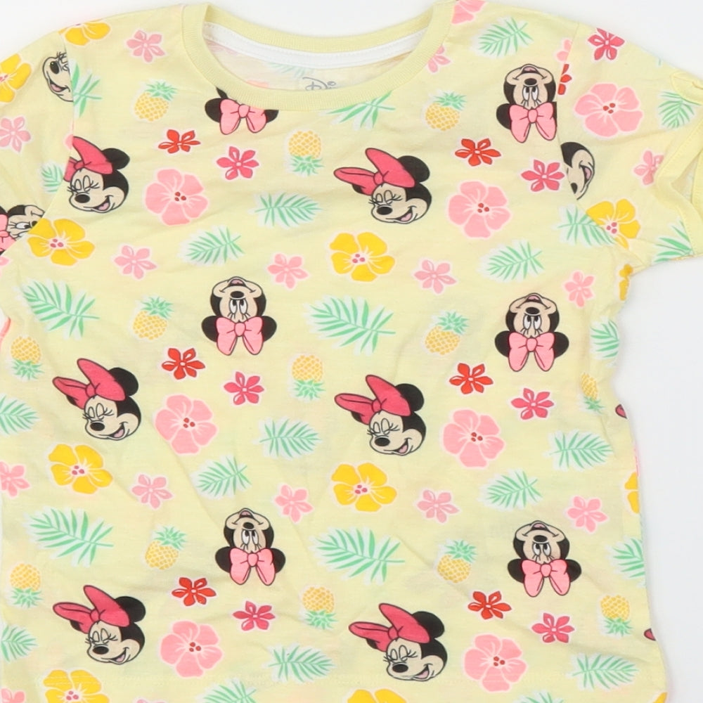 Primark Girls Yellow   Basic T-Shirt Size 18-24 Months  - Disney