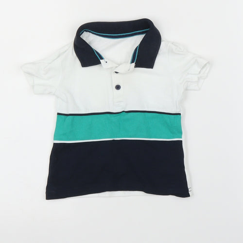 Matalan Boys White   Basic Polo Size 12-18 Months