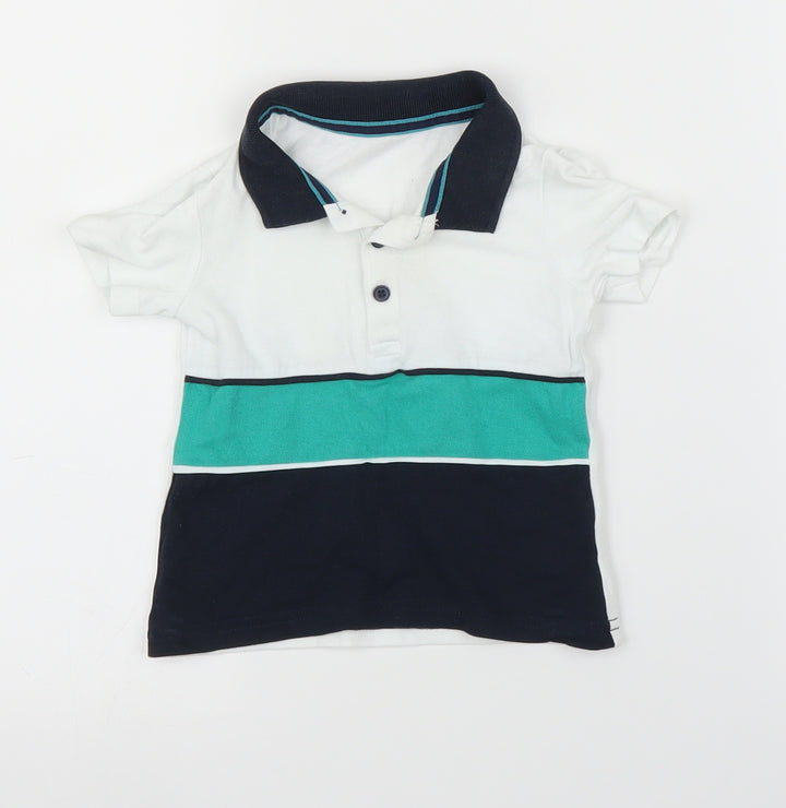 Matalan Boys White Basic Polo Size 12-18 Months